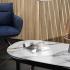 Chaise confort avec assise pivotante en tissu bleu - belvoir - france bureau