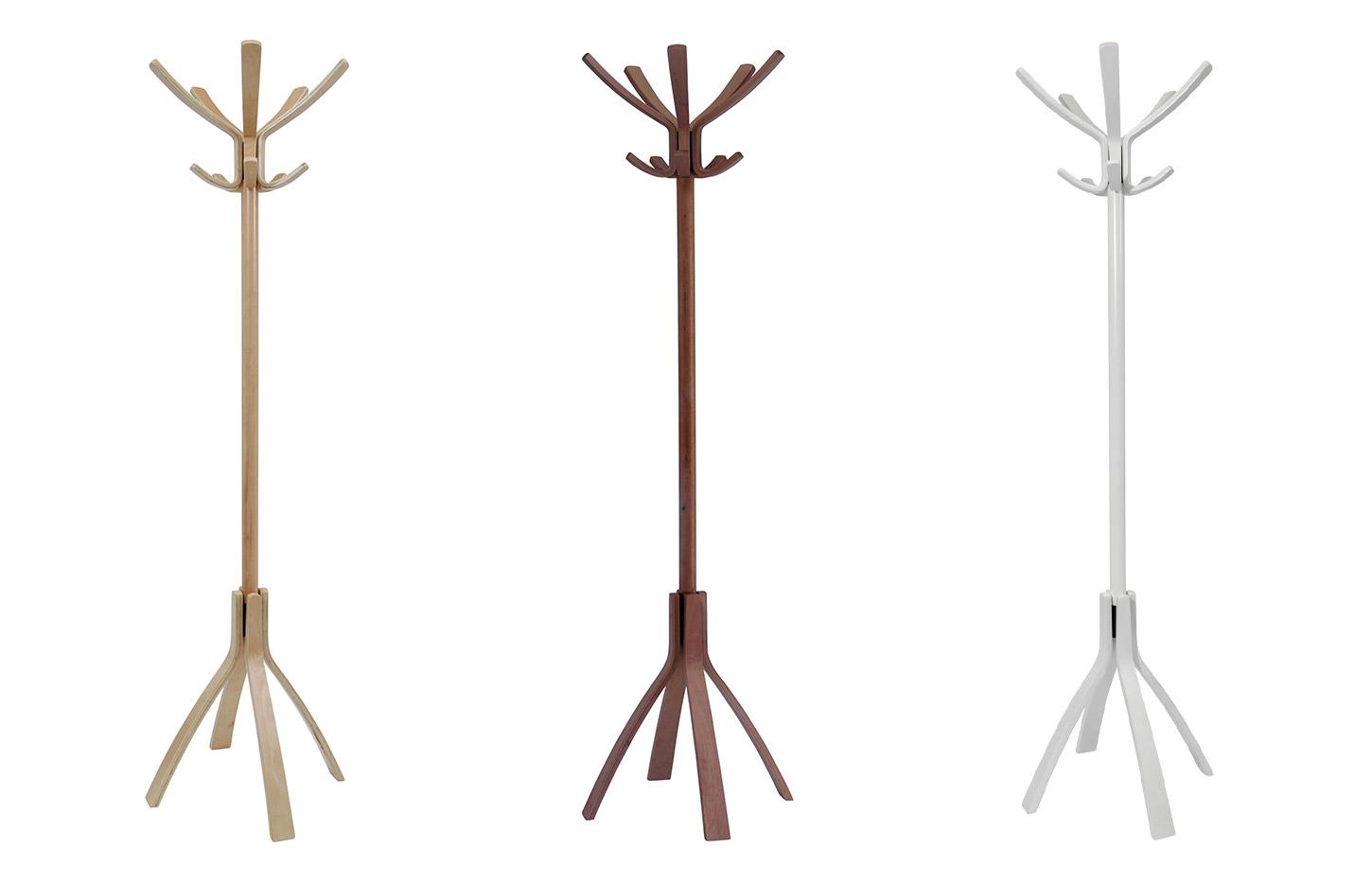Portemanteau en bois avec 5 doubles patères et 3 finitions disponibles - Gamme Beseka - France bureau	