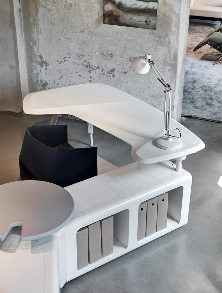 Bureau modulable open space, individuel ou bench avec rangement porteur, gamme Beta - France Bureau