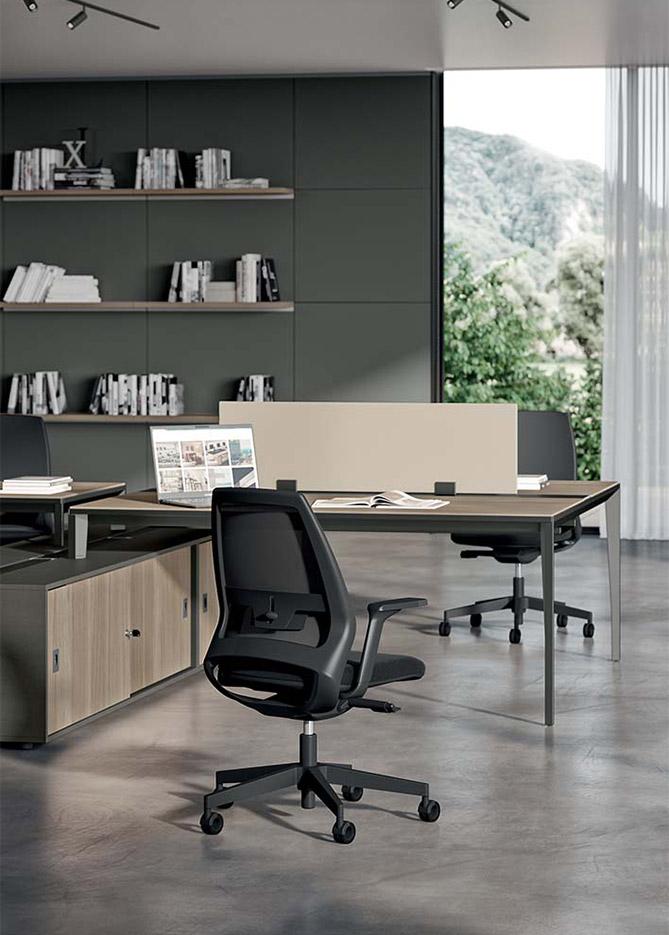 Siège de bureau ergonomique, dossier résille ou tapissé, noir ou blanc, gamme Bolson - France Bureau