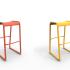 Tabouret extérieur en aluminium léger avec repose pieds - Gamme Saona tabouret - France Bureau	
