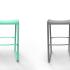 Tabouret extérieur en aluminium léger avec repose pieds - Gamme Saona tabouret - France Bureau	
