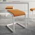 Tabouret ergonomique en acier verni époxy, assise tissu ou similicuir, gamme C-Strool - France Bureau