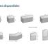 Canapés modulaires différentes formes dossier accoudoirs bas ou haut, gamme Cambirela - France Bureau