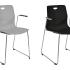 Chaise piètement traineau avec accoudoirs intégrés et monocoque en polypropylène - Gamme Candella - France Bureau