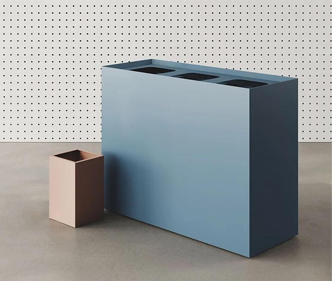 Corbeille à papier en métal disponible en 9 coloris - Gamme Carse - France bureau	