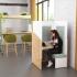 Cabine de confidentialité acoustique debout ou assis, gamme Chambon - France Bureau