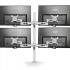 Support écran PC finition blanc argent, 1 à 4 écrans, gamme Cinto - France Bureau