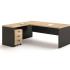 Bureau de direction en mélaminé et cuir, gamme Civetta - France Bureau