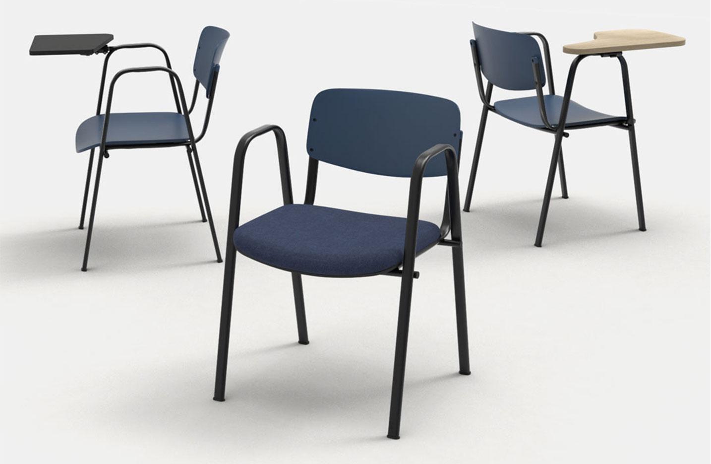 Chaise de réunion en polypropylène avec accoudoirs - Gamme Cofio Meet - France Bureau
