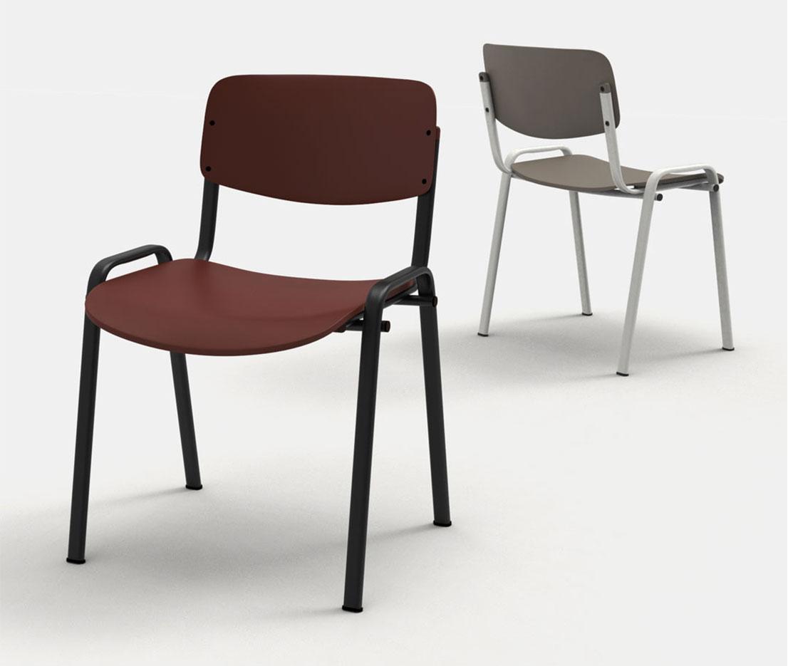 Chaise polyvalente en polypropylène empilable, gamme Cofio - France Bureau