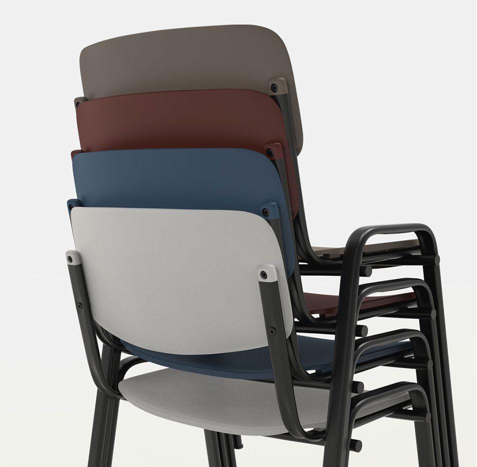 Chaise polyvalente en polypropylène empilable, gamme Cofio - France Bureau