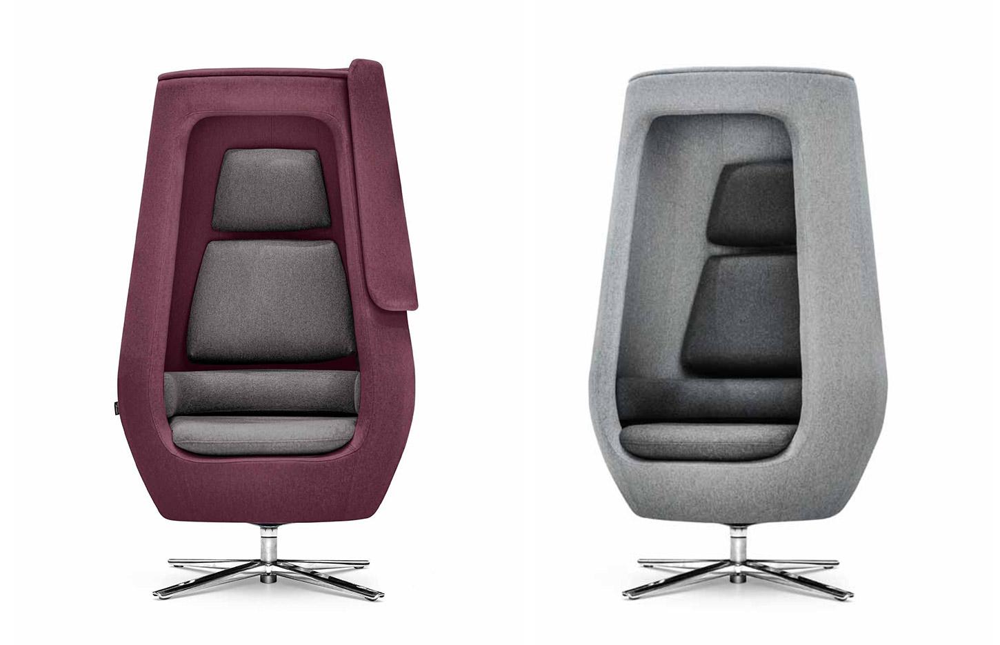 Fauteuil acoustique en laine avec port USB, gamme Colorado, France Bureau
