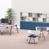 Bureau individuel open-space modulable mélaminé et métal, gamme Come - France Bureau