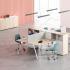 Bureau individuel open-space modulable mélaminé et métal, gamme Come - France Bureau