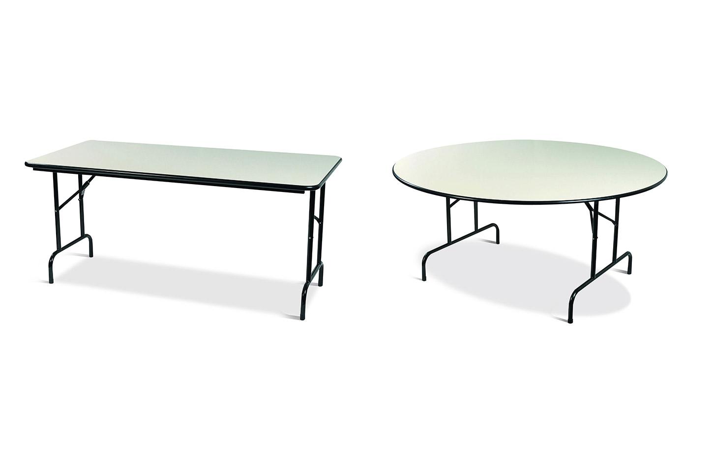 Table pliante rectangulaire ronde ou demi-lune, Fabrication Française, gamme Cormier - France Bureau
