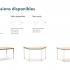Tables modulaires et polyvalentes de différentes formes, gamme Covadonga - France Bureau