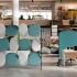 Cloisons acoustiques panneaux privotant sur pieds, gamme Cristallo - France Bureau