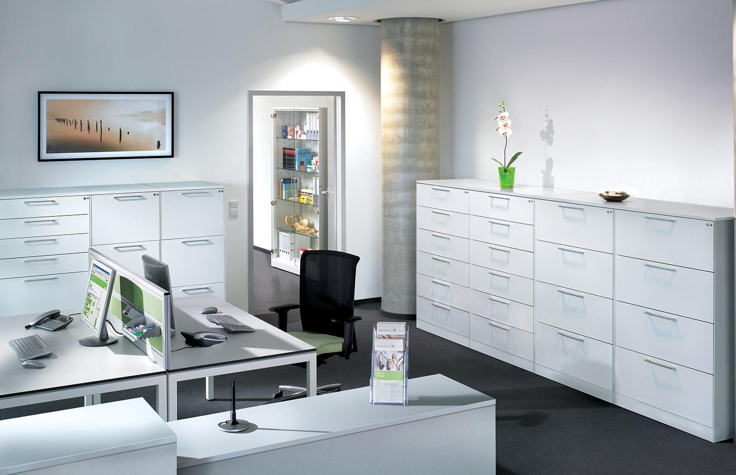 Meuble de bureau à tiroirs pour fiche A6 à A3, gamme Desio - France Bureau