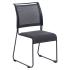 Chaise visiteur empilable dossier maille, gamme Docodo, vue de profil - France Bureau