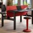 Bureau bench réglable en hauteur avec séparateur en tissu - Gamme Dolce - France bureau