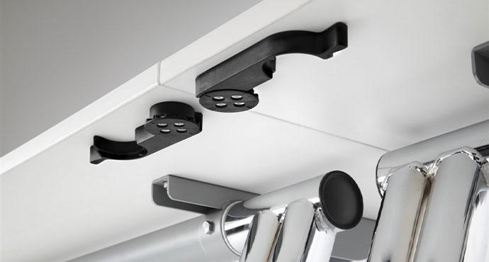 Description Drava Table pliante avec roulettes