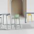 Table haute de restauration L161 x P71 x H106cm en aluminium pour usage extérieur - Gamme Duarte haut - France Bureau