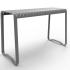 Table haute de restauration L161 x P71 x H106cm en aluminium pour usage extérieur - Gamme Duarte haut - France Bureau