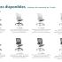 Siège de bureau ergonomique mecanisme epron plus dossier résille, gamme Dusia - France Bureau