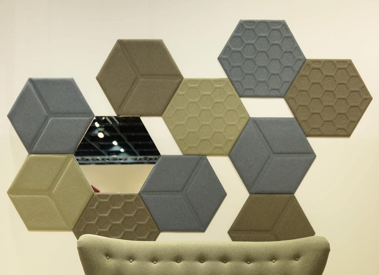 Panneaux murales acoustiques fixation adhésives, gamme Echoes Tile - France Bureau