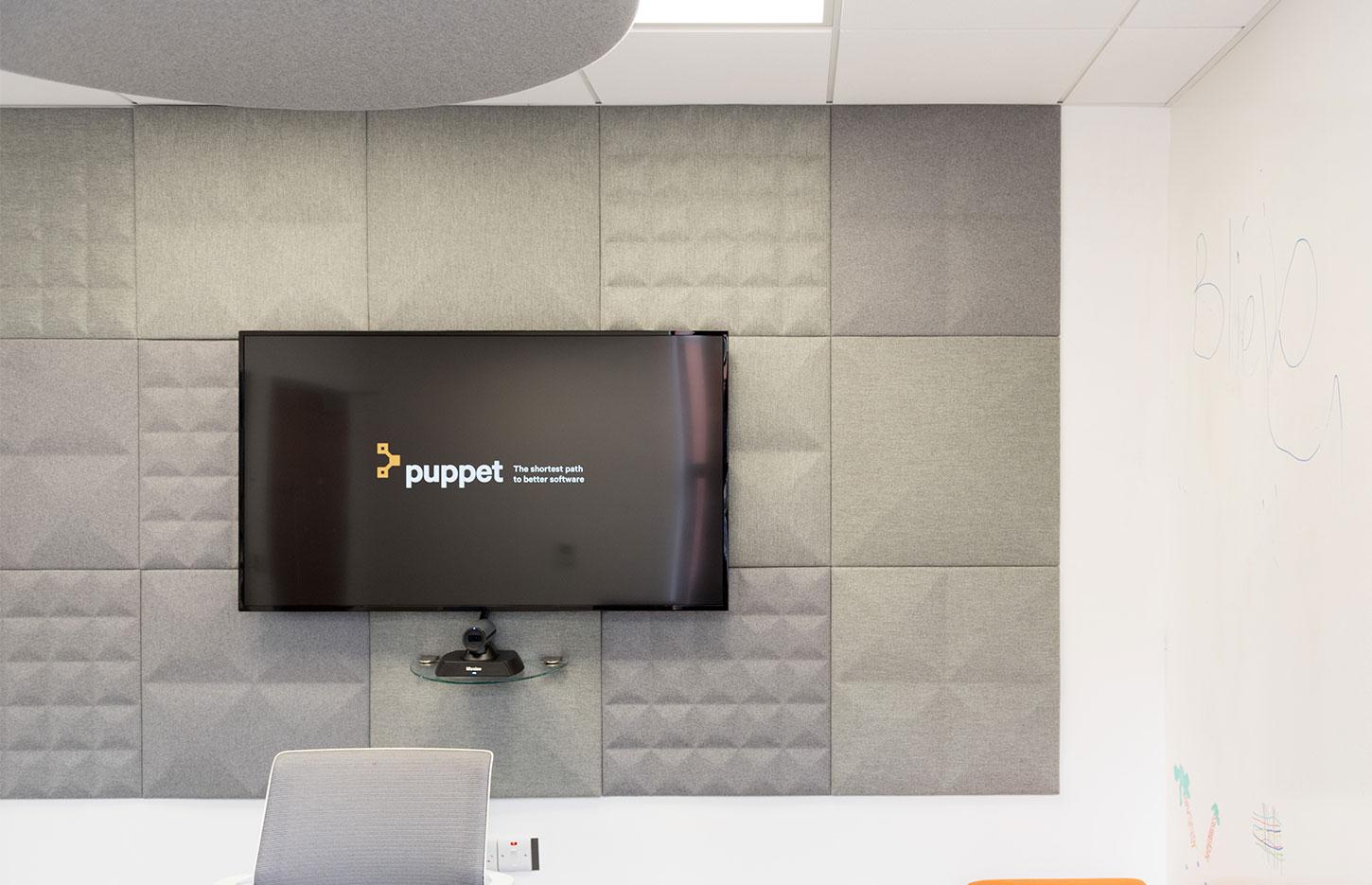 Panneaux murales acoustiques fixation adhésives, gamme Echoes Tile - France Bureau