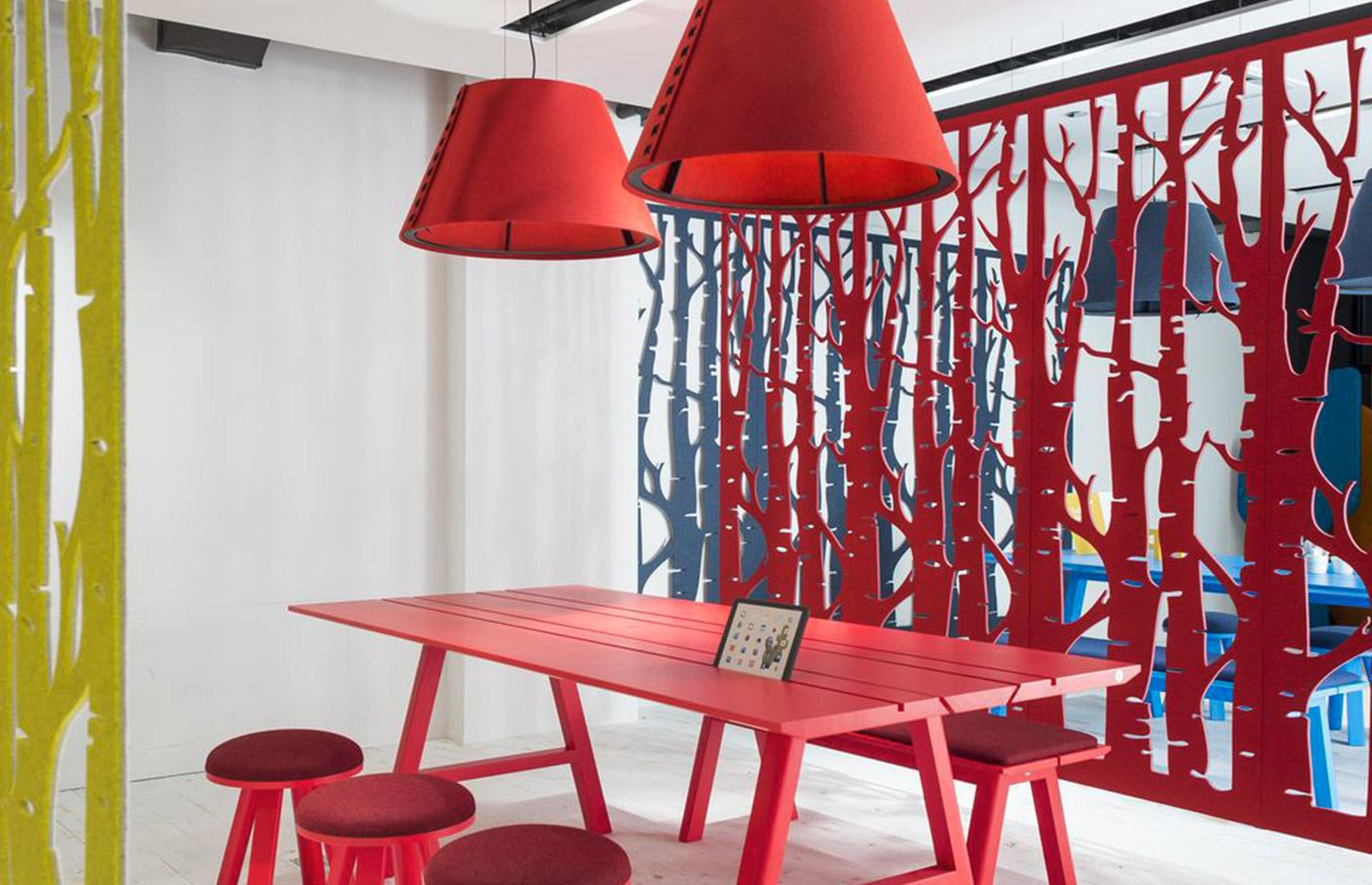Cloison amovible bureau avec nombreux attaches et motifs disponible, gamme Echoes Falls - France Bureau