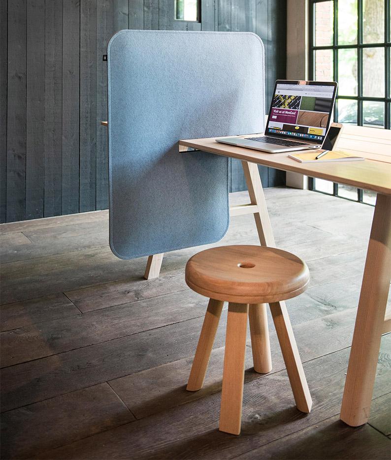 Séparateur de bureau à absorption phonique, bords droits ou arrondis, gamme Echoes Front - France Bureau