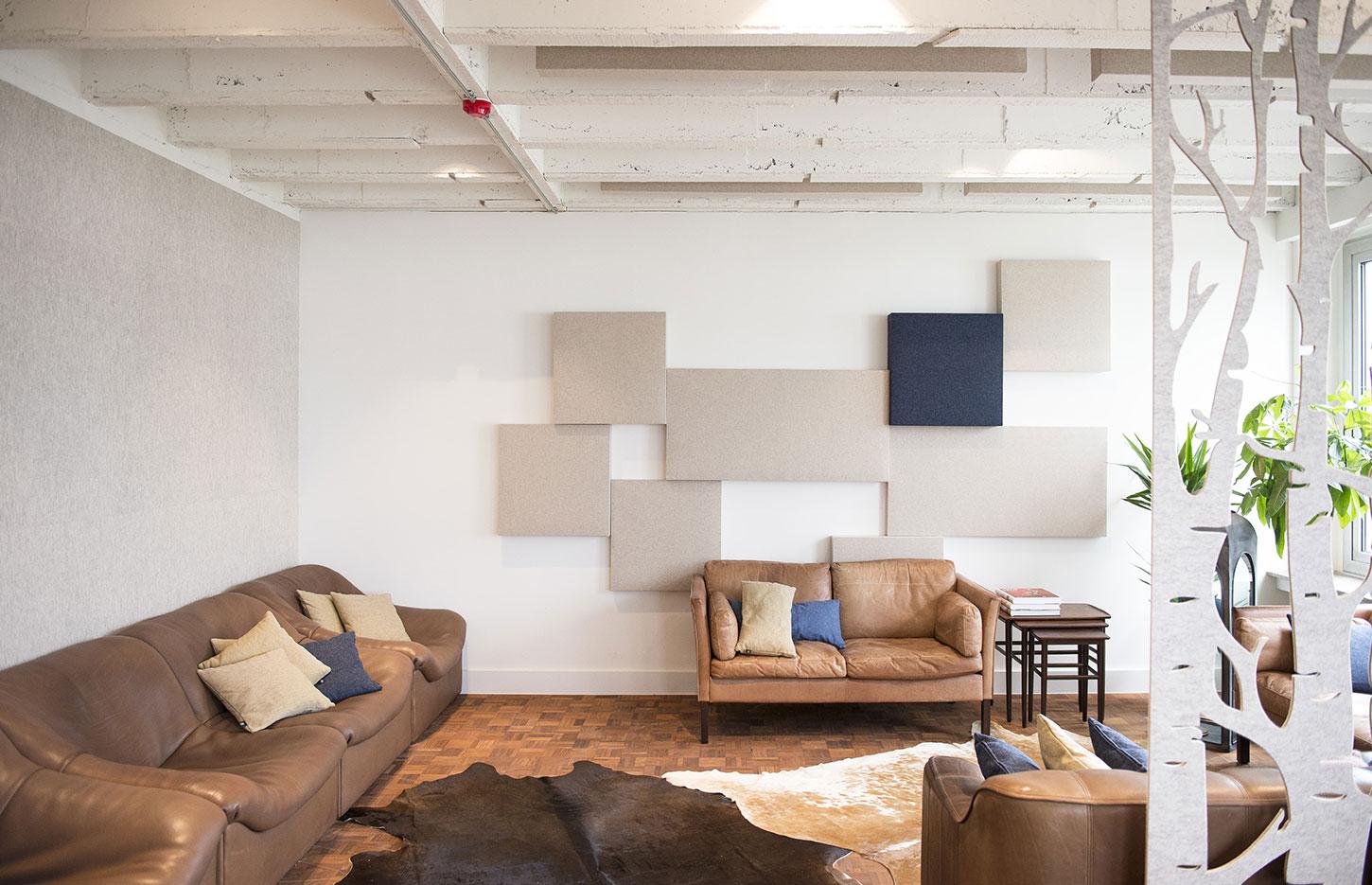 Dalle acoustique panneau rond carré ou rectangulaire, gamme Echoes Wall - France Bureau