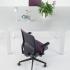 Siège de bureau ergonomique dossier tapissé soutien lombaire translation d\'assise, gamme Ennedi - France Bureau
