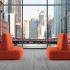 Canapé double face acoustique tissu acoustique, gamme Epomeo - France Bureau