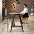 Table haute avec piétement métal ou bois, Fabrication Française, gamme Erebus Haute - France Bureau