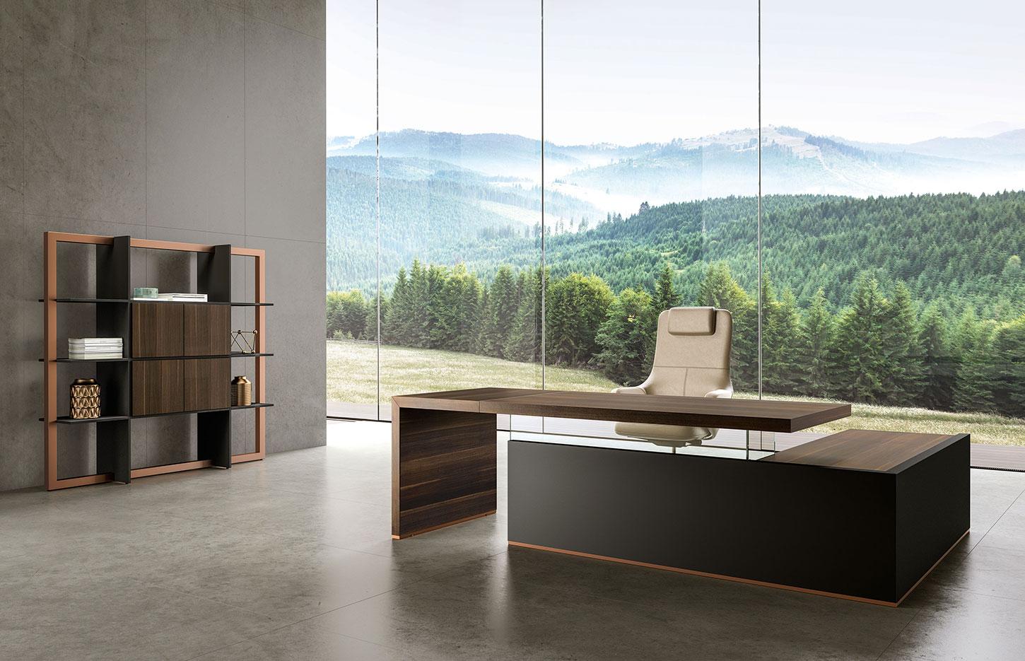 Bureau de direction haut de gamme design, gamme Esino Leaven - France Bureau