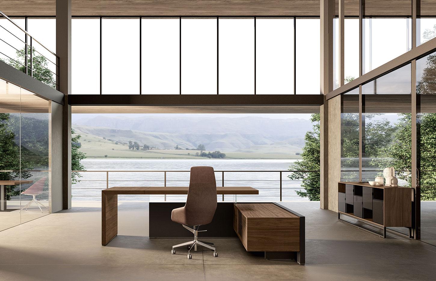 Bureau de direction haut de gamme design, gamme Esino Leaven - France Bureau