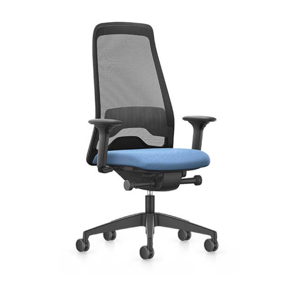 Siège ergonomique avec accoudoirs 3D, soutien lombaire, translation d\'assise, mécanisme synchrone et option tétière - gamme everyis1 couleur - france bureau