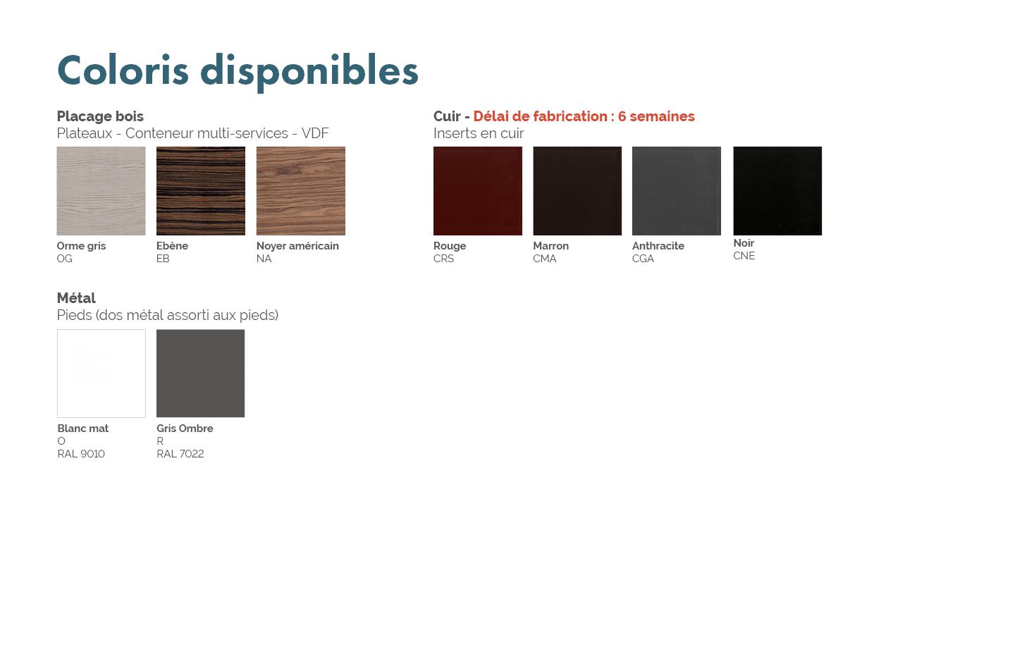 Bureau de direction en bois insert cuir avec retour sur caisson, gamme Forbes - France Bureau