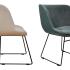 Fauteuil visiteur avec piètement traîneaux noir et revêtement interieur tissu et extérieur PU - Gamme Foréant - France Bureau