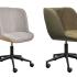 Fauteuil de réunion avec base noire sur roulettes et revêtement interieur tissu et extérieur PU - Gamme Foréant - France Bureau