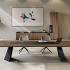 Table de réunion design en bois, similicuir, céramique, gamme Fortezza réunion - France Bureau