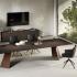 Table de réunion design en bois, similicuir, céramique, gamme Fortezza réunion - France Bureau