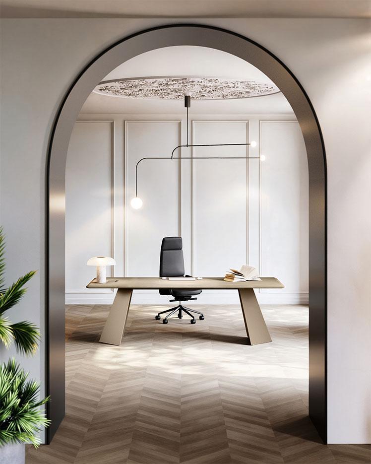 Bureau de direction haut de gamme design bois, gamme Fortezza - France Bureau