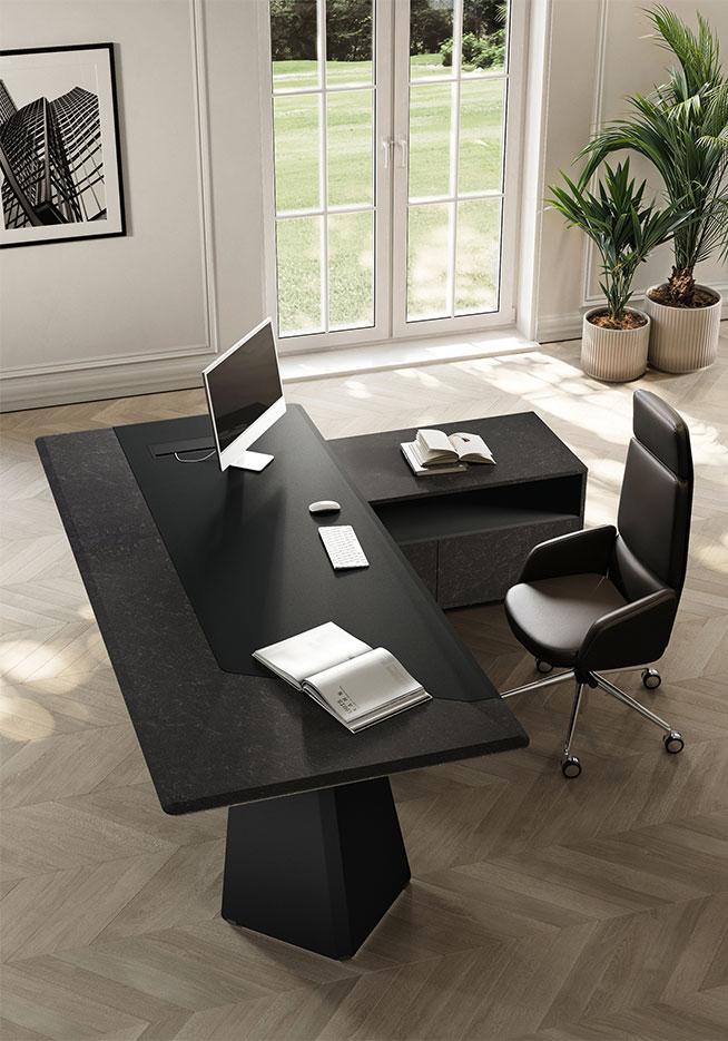 Bureau de direction haut de gamme design bois, gamme Fortezza - France Bureau