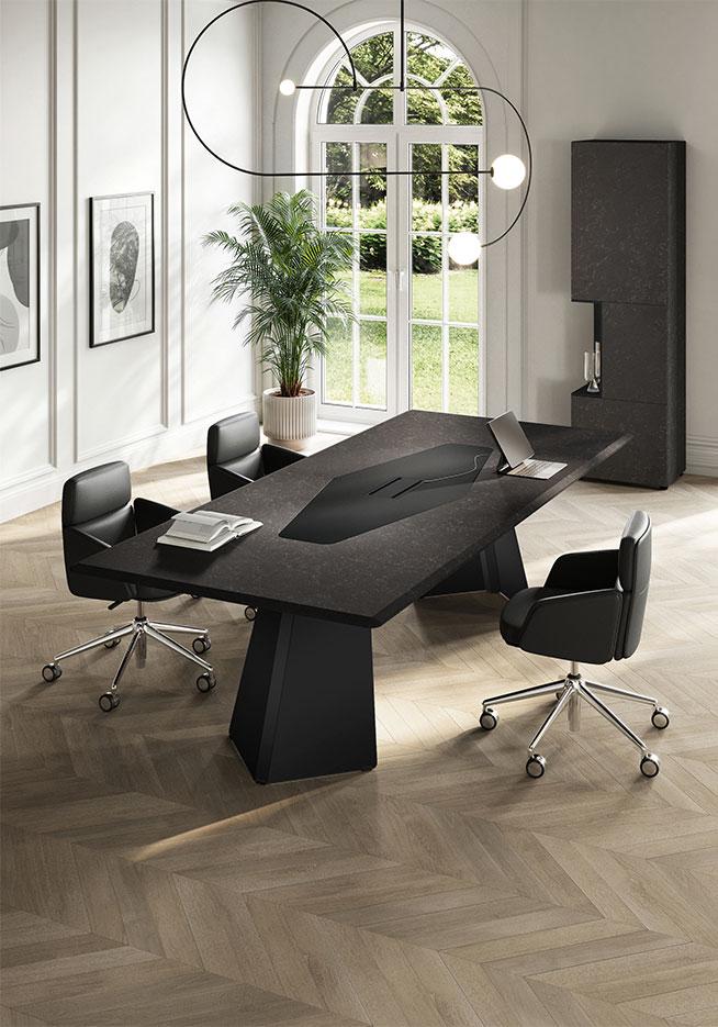 Bureau de direction haut de gamme design bois, gamme Fortezza - France Bureau