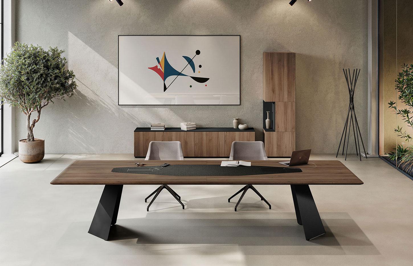 Bureau de direction haut de gamme design bois, gamme Fortezza - France Bureau