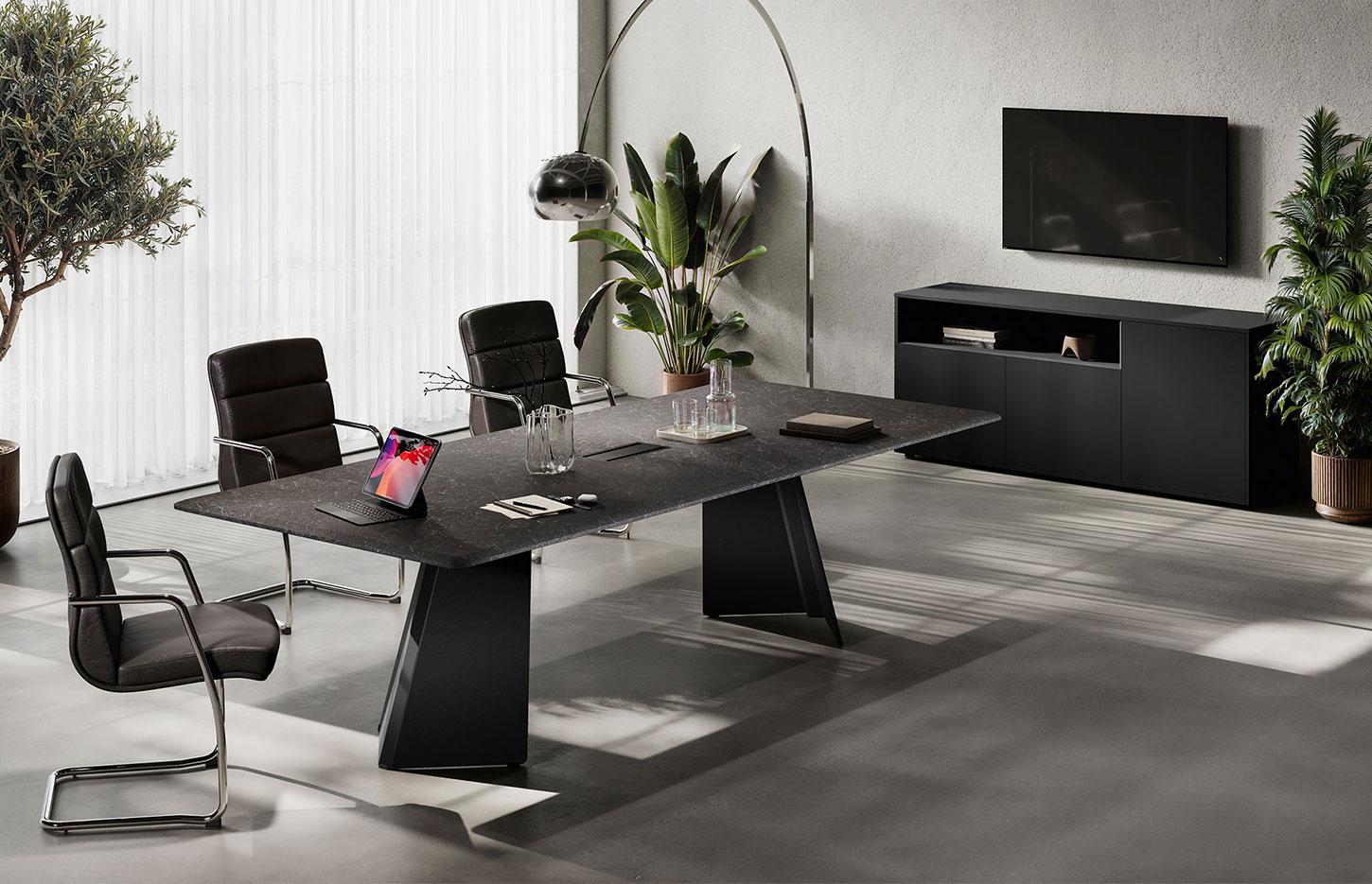 Bureau de direction haut de gamme design bois, gamme Fortezza - France Bureau